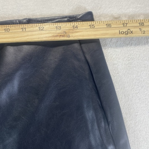 Old Navy High Extra High Waisted Skinny Faux Leather Pant Black Goth Office 12 - Picture 8 of 8